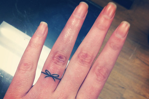 33 Impossibly Sweet Wedding Ring Tattoo Ideas You'll Want To Say "I Do" To